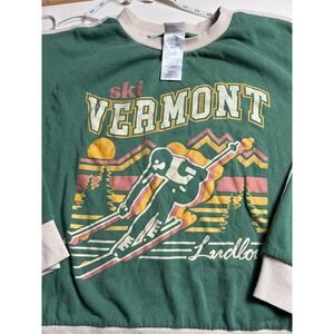 y2k VTG ski sweatshirt graphic boxy XL gorpcore casual VT skibum retro vintage